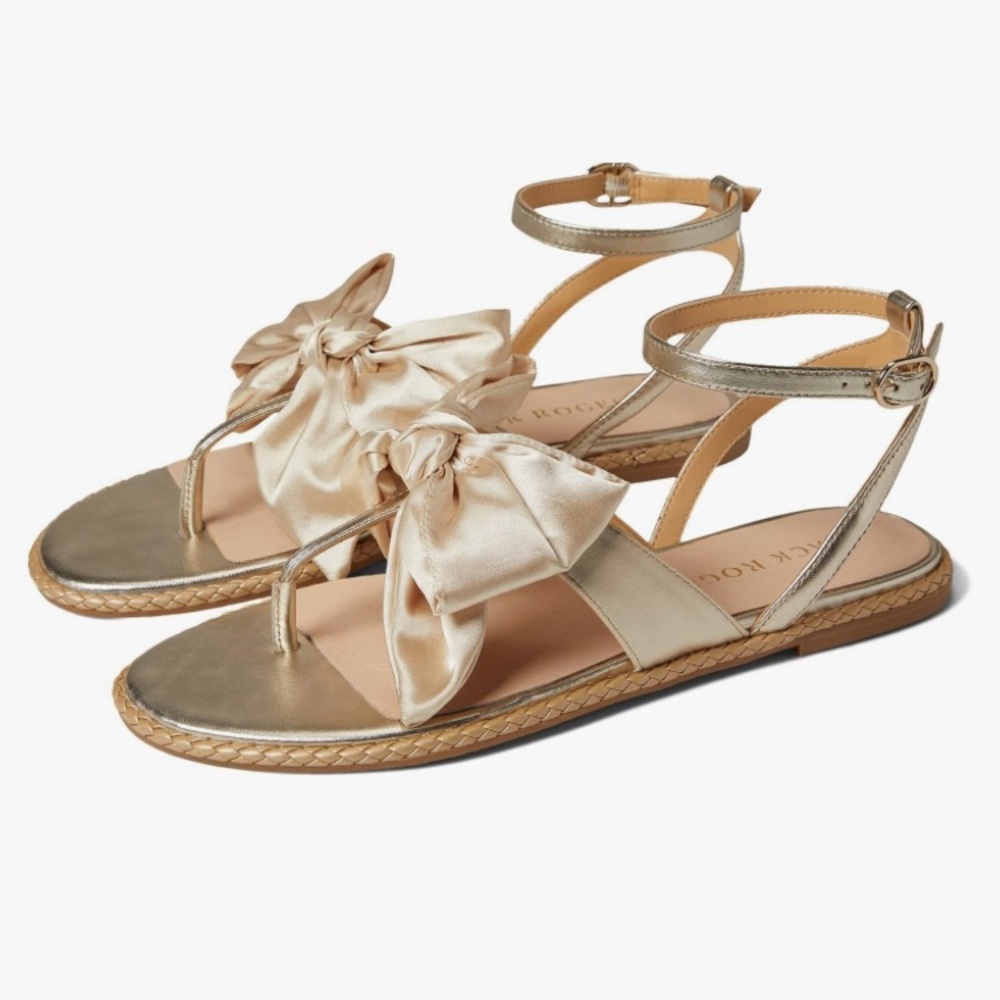 JACK ROGERS HEIDI SANDAL - NIB - SIZE 9.5 - PLATINUM